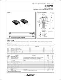 datasheet for CR3PM by Mitsubishi Electric Corporation, Semiconductor Group