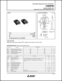datasheet for CR6PM by Mitsubishi Electric Corporation, Semiconductor Group