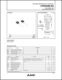 datasheet for CR2AM-8A by Mitsubishi Electric Corporation, Semiconductor Group