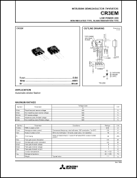 datasheet for CR3EM by Mitsubishi Electric Corporation, Semiconductor Group