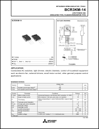 datasheet for BCR3KM-14 by Mitsubishi Electric Corporation, Semiconductor Group