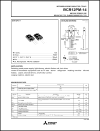 datasheet for BCR12PM-14 by Mitsubishi Electric Corporation, Semiconductor Group