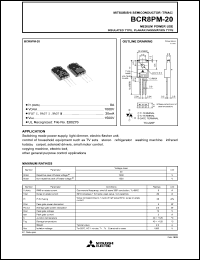 datasheet for BCR8PM-20 by Mitsubishi Electric Corporation, Semiconductor Group
