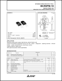 datasheet for BCR8PM-18 by Mitsubishi Electric Corporation, Semiconductor Group