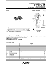 datasheet for BCR8PM-14 by Mitsubishi Electric Corporation, Semiconductor Group