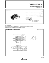 datasheet for TM20DA-H by Mitsubishi Electric Corporation, Semiconductor Group