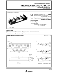 datasheet for TM200CZ-24 by Mitsubishi Electric Corporation, Semiconductor Group