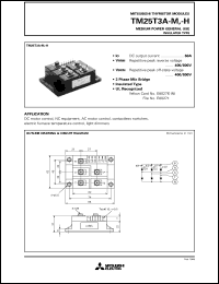 datasheet for TM25T3B-H by Mitsubishi Electric Corporation, Semiconductor Group