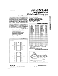 datasheet for MX7542GTQ by Maxim Integrated Producs