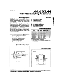 datasheet for MX7576JN by Maxim Integrated Producs