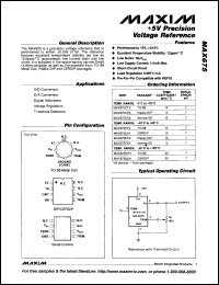 datasheet for MAX460MGC by Maxim Integrated Producs