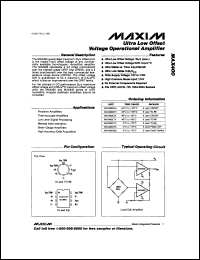 datasheet for MAX505ACNG by Maxim Integrated Producs