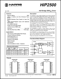 datasheet for HIP2500IP by Harris Semiconductor