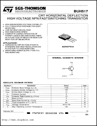 datasheet for BUH517 by SGS-Thomson Microelectronics
