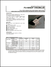 datasheet for FU-68SDF-802M9B by Mitsubishi Electric Corporation, Semiconductor Group