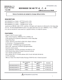 datasheet for M2V56S20TP-6 by Mitsubishi Electric Corporation, Semiconductor Group
