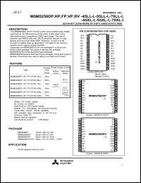 datasheet for M5M5256DKP-45LL-I by Mitsubishi Electric Corporation, Semiconductor Group