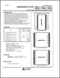 datasheet for M5M5256DRV-12VLL by Mitsubishi Electric Corporation, Semiconductor Group