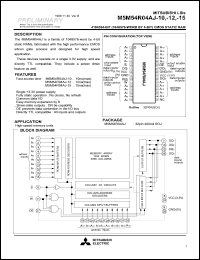 datasheet for M5M54R04AJ-10 by Mitsubishi Electric Corporation, Semiconductor Group