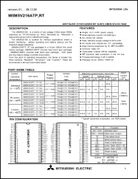 datasheet for M5M5V216ATP-55LI by Mitsubishi Electric Corporation, Semiconductor Group