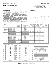 datasheet for M5M5V416BRT-10LW by Mitsubishi Electric Corporation, Semiconductor Group