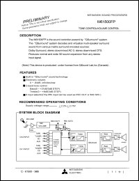 datasheet for M61500FP by Mitsubishi Electric Corporation, Semiconductor Group