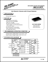 datasheet for M61512FP by Mitsubishi Electric Corporation, Semiconductor Group