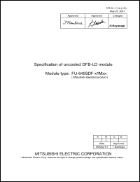 datasheet for FU-645PDF-V1M1B by Mitsubishi Electric Corporation, Semiconductor Group