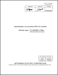 datasheet for FU-645SDF-W1M1B by Mitsubishi Electric Corporation, Semiconductor Group
