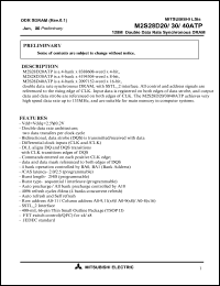 datasheet for M2S28D20ATP by Mitsubishi Electric Corporation, Semiconductor Group