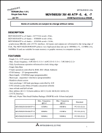 datasheet for M2V56S20ATP-5 by Mitsubishi Electric Corporation, Semiconductor Group