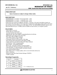 datasheet for M2S56D40AKT by Mitsubishi Electric Corporation, Semiconductor Group