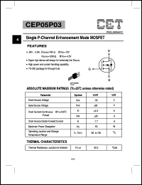 datasheet for CEP05P03 by Chino-Excel Technology Corporation