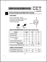 datasheet for CEB1012L by Chino-Excel Technology Corporation