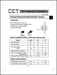 datasheet for CEP4060A by Chino-Excel Technology Corporation