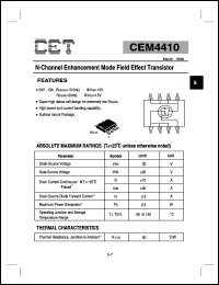 datasheet for CEM4410 by Chino-Excel Technology Corporation