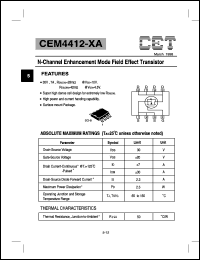 datasheet for CEM4412-XA by Chino-Excel Technology Corporation