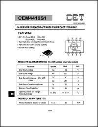 datasheet for CEM4412S1 by Chino-Excel Technology Corporation