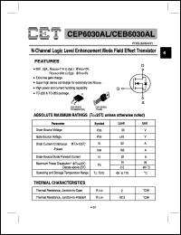 datasheet for CEP6030AL by Chino-Excel Technology Corporation