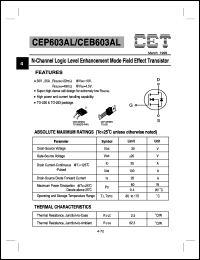 datasheet for CEB603AL by Chino-Excel Technology Corporation