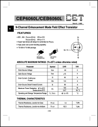datasheet for CEP6060L by Chino-Excel Technology Corporation