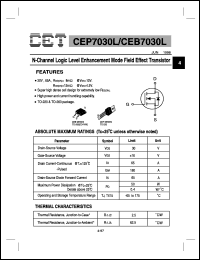 datasheet for CEB7030L by Chino-Excel Technology Corporation