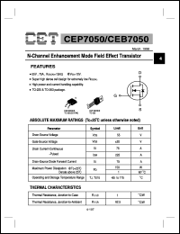 datasheet for CEB7050 by Chino-Excel Technology Corporation