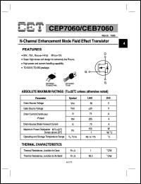 datasheet for CEB7060 by Chino-Excel Technology Corporation