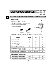 datasheet for CEB7060L by Chino-Excel Technology Corporation