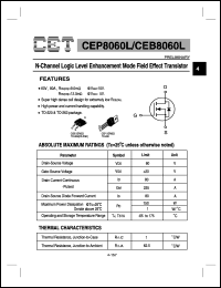 datasheet for CEP8060L by Chino-Excel Technology Corporation