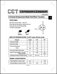datasheet for CEP8060R by Chino-Excel Technology Corporation