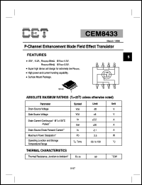 datasheet for CEM8433 by Chino-Excel Technology Corporation