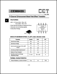 datasheet for CEM8435 by Chino-Excel Technology Corporation