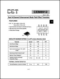 datasheet for CEM8912 by Chino-Excel Technology Corporation